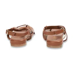 Ginger by Lifestyle Women's Tan Back Strap Sandals image 4