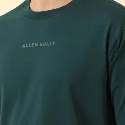 Allen Solly Green Cotton Loose Fit Graphic T-Shirt image 4