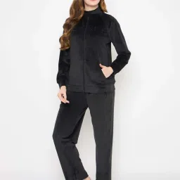 madame m secret MSECRET Black Solid Pyjama Set image 4