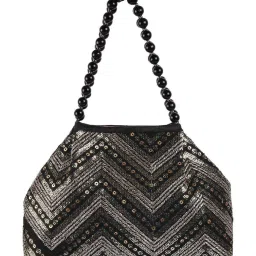 Mochi Black Embellished Small Shoulder Handbag image 4