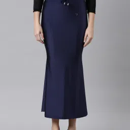 TWIN BIRDS Navy & Golden Plain Saree Shapewear - Pack Of 2 image 4