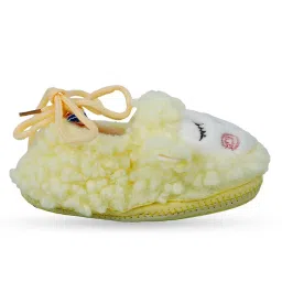 Baby Moo Kids Yellow & White Embroidered Booties image 4
