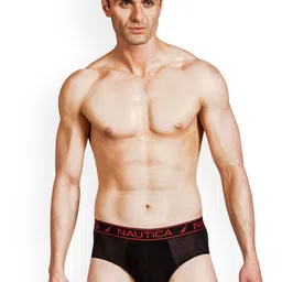 Nautica Pack Of 2 Mid-Rise Basic Briefs N_MMJLBF01-BLK/DPHN image 4