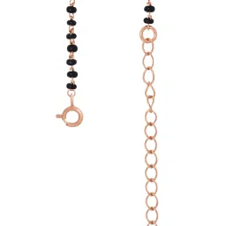 Zavya 925 Sterling Silver Solitaire Rose Gold Plated Mangalsutra for Women image 4