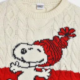 miarcus Mi Arcus Unisex Red & Cream Cotton Sweater image 4