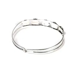 Priyaasi Oxidized Silver-Plated with floral pattern Cuff image 4