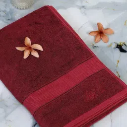 Monte Carlo Bamboo Mroon Bamboo Bath Towel-image-18