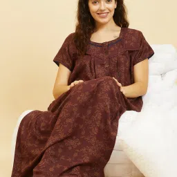 Sweet Dreams Brown Printed Nighty image 4
