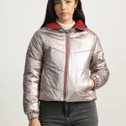 Elle Red Regular Fit Reversible Jacket image 4