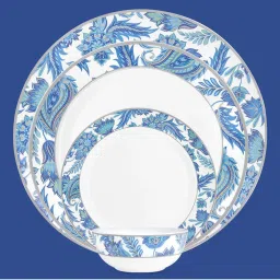 Larah by Borosil White Opalware Floral Dinner Set image 4