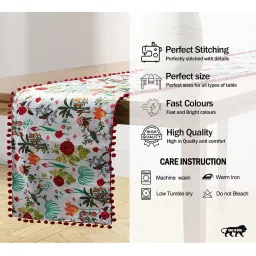 india circus by krsnaa mehta India Circus By Krshna Mehta 4-Seater Multi Velvet Printed Table Runner image 4