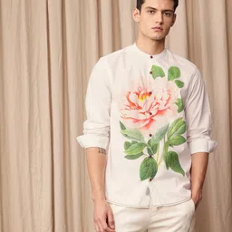 Mr Bowerbird Tailored Fit Floral Printed Pure Cotton Casual Shirt image 5