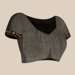 Geroo Jaipur Black & Red Printed Saree With Unstitched Blouse image 3