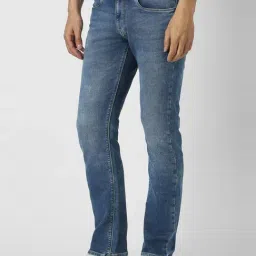 Peter England Blue Cotton Regular Fit Jeans image 3
