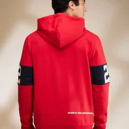 Being Human Red Regular Fit Printed Hooded Jacket image 2