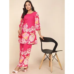 Swibona Printed Round Neck Tunic & Palazzos Co-Ords-picture-18