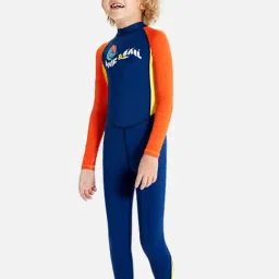 Little Surprise Box Unisex Navy Comfort Fit Printed Swimsuit image 4