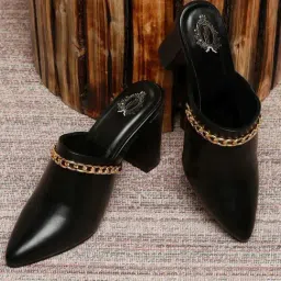 Shoetopia Kids Black Mule Shoes-image-76