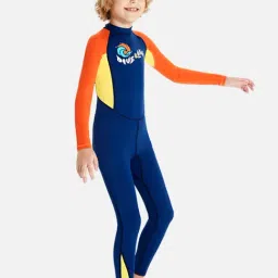 Little Surprise Box Unisex Navy Comfort Fit Printed Swimsuit image 3