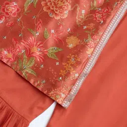 Utsa Kids by Westside Rust Floral Pattern Ethnic Set image 3