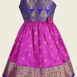 Wish Karo Kids Purple Self Frock-picture-37