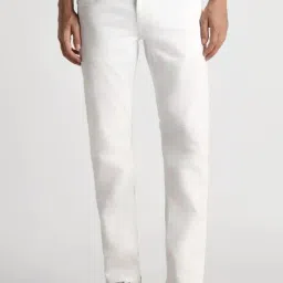 Louis Philippe White Slim Fit Jeans-picture-38