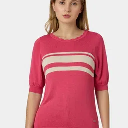 Pepe Jeans Women Striped Long Sleeves Round Neck Sweaters-image-82