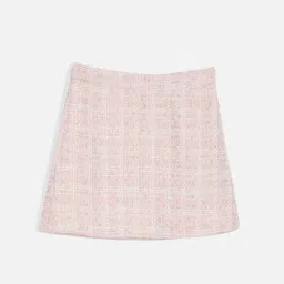 Allen Solly Kids Pink Checks Regular Fit Skirt image 2