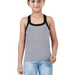 UNDERLOOP Boys Pack Of 5 Cotton Gym Vests image 3