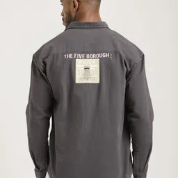 Blu MNKY Men Smart Fit Solid Spread Collar Cotton Casual Shirt image 4