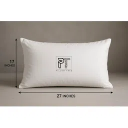PILLOW TREE White Set of 4 Fibre Filled Cotton Sleep Pillow image 3