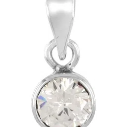 RAVIOUR LIFESTYLE Unisex Silver-Plated 6.25 Ratti Sterling Silver Zircon Studded Pendants-picture-14