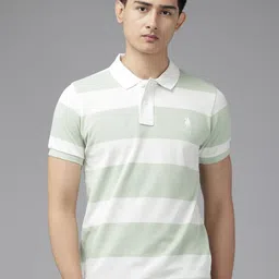 U.S. Polo Assn. Yarn Dyed Striped Polo Collar Pure Cotton Slim Fit T-shirt-picture-34