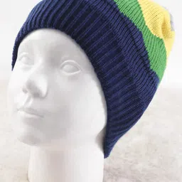 Pine Kids Solid Color Woollen Cap Navy Blue - Diameter 18 cm-image-95