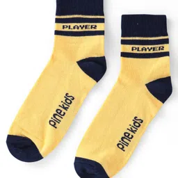 Pine Kids Knitted Silvadur Antimicrobial Ankle Length Text Design Socks Pack of 3 ( Color May Vary  ) image 2