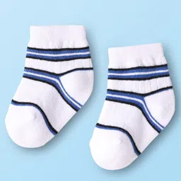 Cute Walk By Babyhug Cotton Knit Ankle Length Anti Bacterial Socks With Design Pack Of 3 - Multi Colour image 2