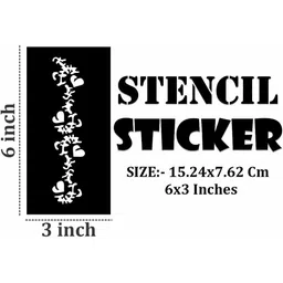 VOORKOMS Mehndi Design Stencil Sticker image 5