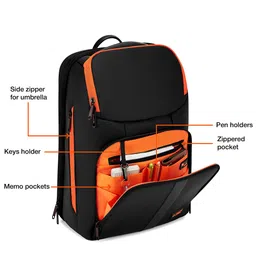 Nasher Miles Unisex Black Newark Corporate Backpack image 2