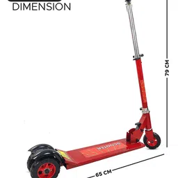 Zyamalox Versatile Heights: Sturdy red 3-Wheel Kick Scooter for Kids with Adjustable Height and Enhanced Durability for Safe and Enjoyable Riding (Red) image 3