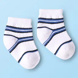 Cute Walk By Babyhug Cotton Knit Ankle Length Anti Bacterial Socks With Design Pack Of 3 - Multi Colour image 3