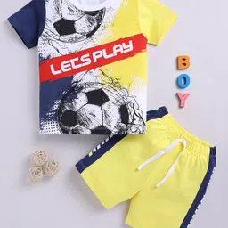 LITTLE NINJA Boys Printed T-shirt with Shorts-picture-31