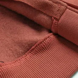 Little Kangaroos Knitted Full Sleeves Solid Color Hooded Sweatjacket-  Red image 5