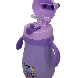 Youp Stainless steel purple color kids sipper bottle with handle WIGGLY - 350 ml image 5