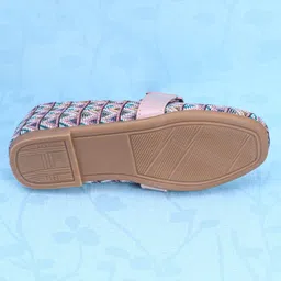 Pine Kids Slip On Ballerina with Applique with Monogram Print - Pink image 5