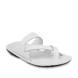 Metro Men's White Cross Strap Sandals-picture-15