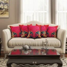 SEJ by Nisha Gupta Multicolor Cushion Covers - Set of 5-picture-22