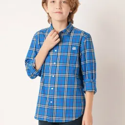Jack & Jones Junior Blue Checks Full Sleeves Shirt-picture-45