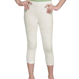 Tiny Girl Cream Solid Leggings-picture-39