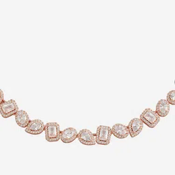 Kushal's Fashion Jewellery Rose Gold-Plated Cubic Zirconia Studded Jewellery Set image 4
