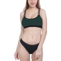 AROUSY Red & Green Cotton Bra Panty Set - Pack Of 2 image 4